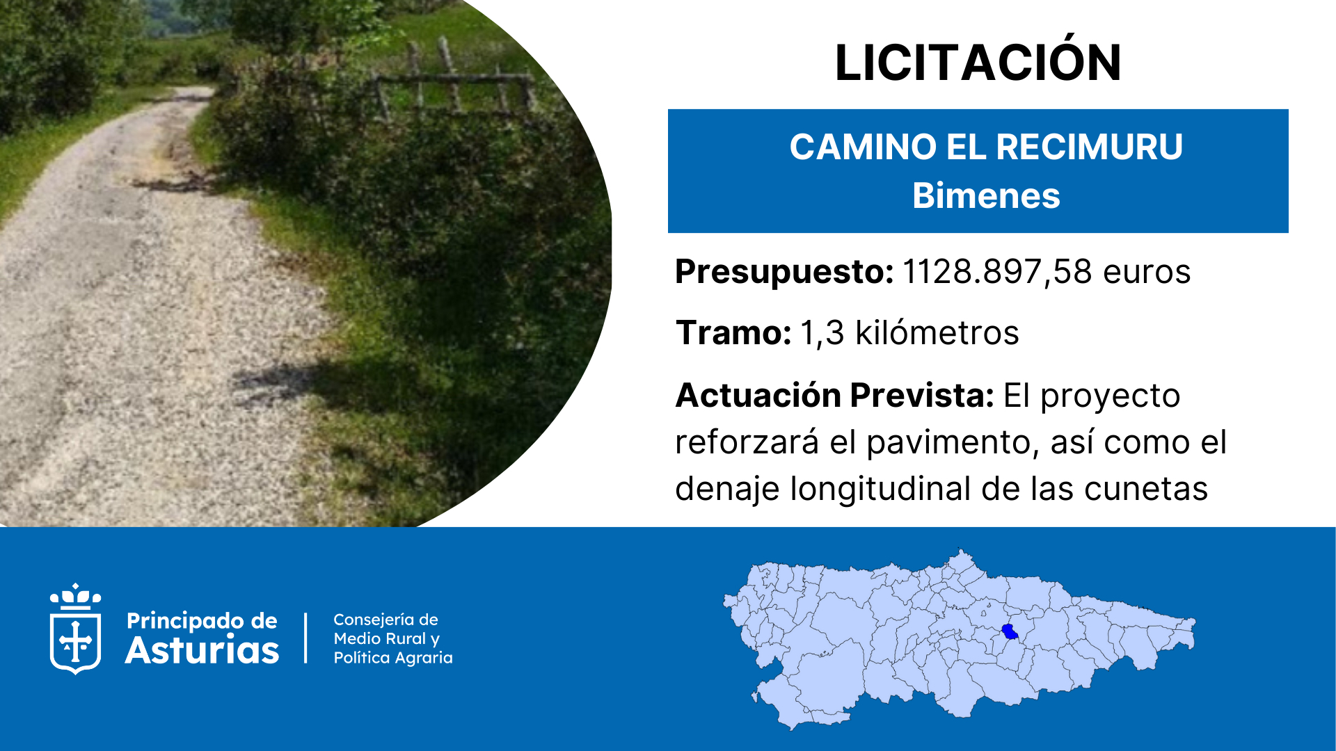 Imagen - Medio Rural invertirá 129.000 euros en el acondicionamiento del acceso al ferial de El Recimuru, en Bimenes