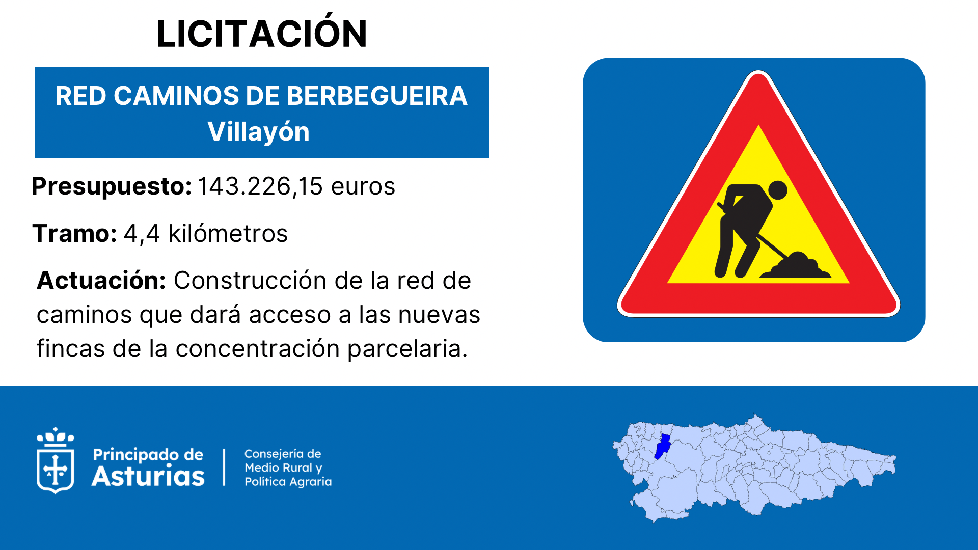 Imagen - Medio Rural licita en 143.000 euros las obras de la red de caminos de la concentración parcelaria de Berbegueira, en Villayón
