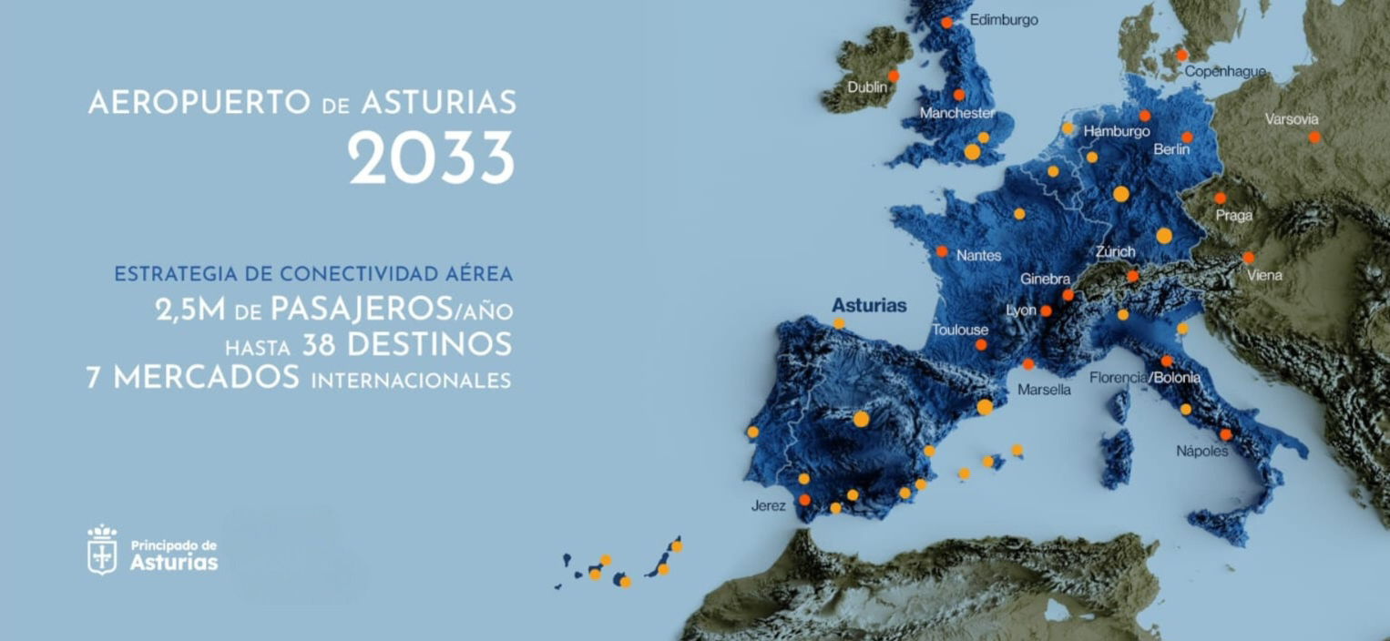 Image 0 of article Asturias explora en la feria Routes Europe 2024 nuevas oportunidades de desarrollo para la Estrategia de Conectividad Aérea