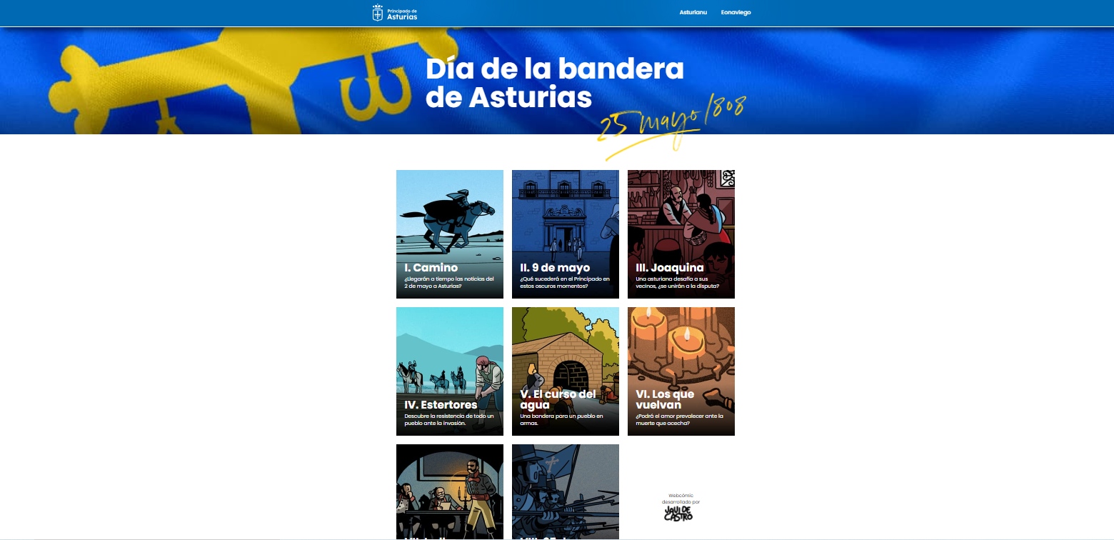 Imagen - El webcómic 'Asturias, el origen de una bandera', nominado en su categoría a los premios internacionales Will Eisner