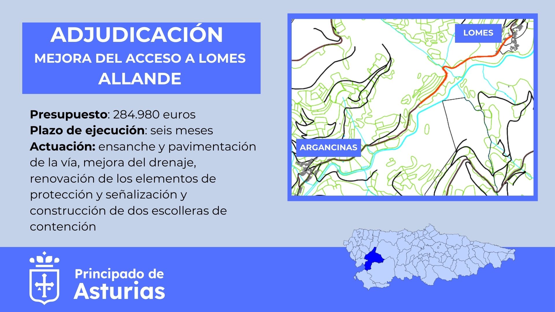 Imagen - El Principado adjudica la mejora del acceso a Lomes, en Allande, por 285.000 euros