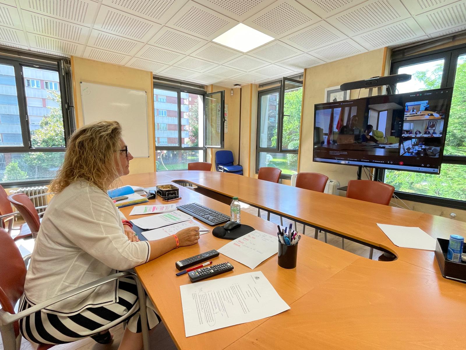La consejera de Educación, Lydia Espina, durante la reunión de la Conferencia Sectorial de Educación
