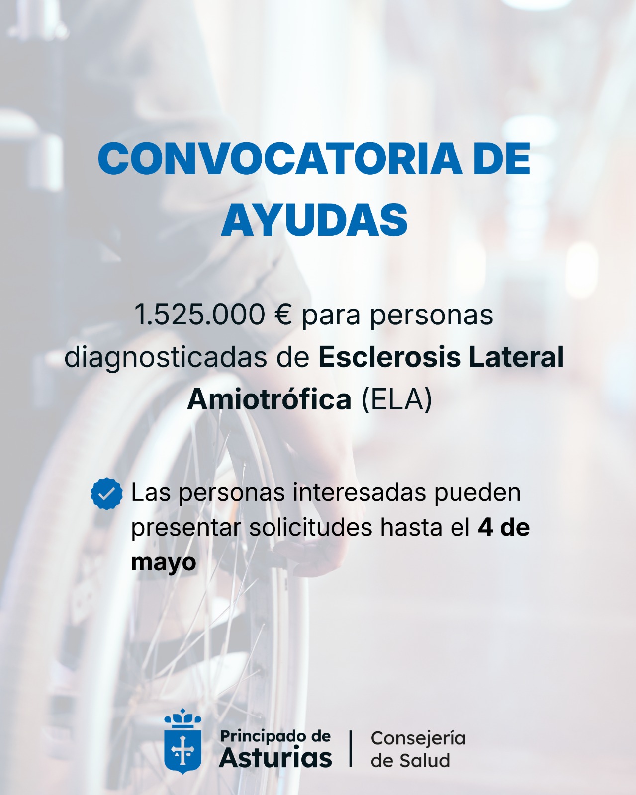 Imagen - Salud abrirá el lunes el plazo de solicitud de las ayudas para fortalecer la atención a pacientes con ELA, dotadas con 1,5 millones