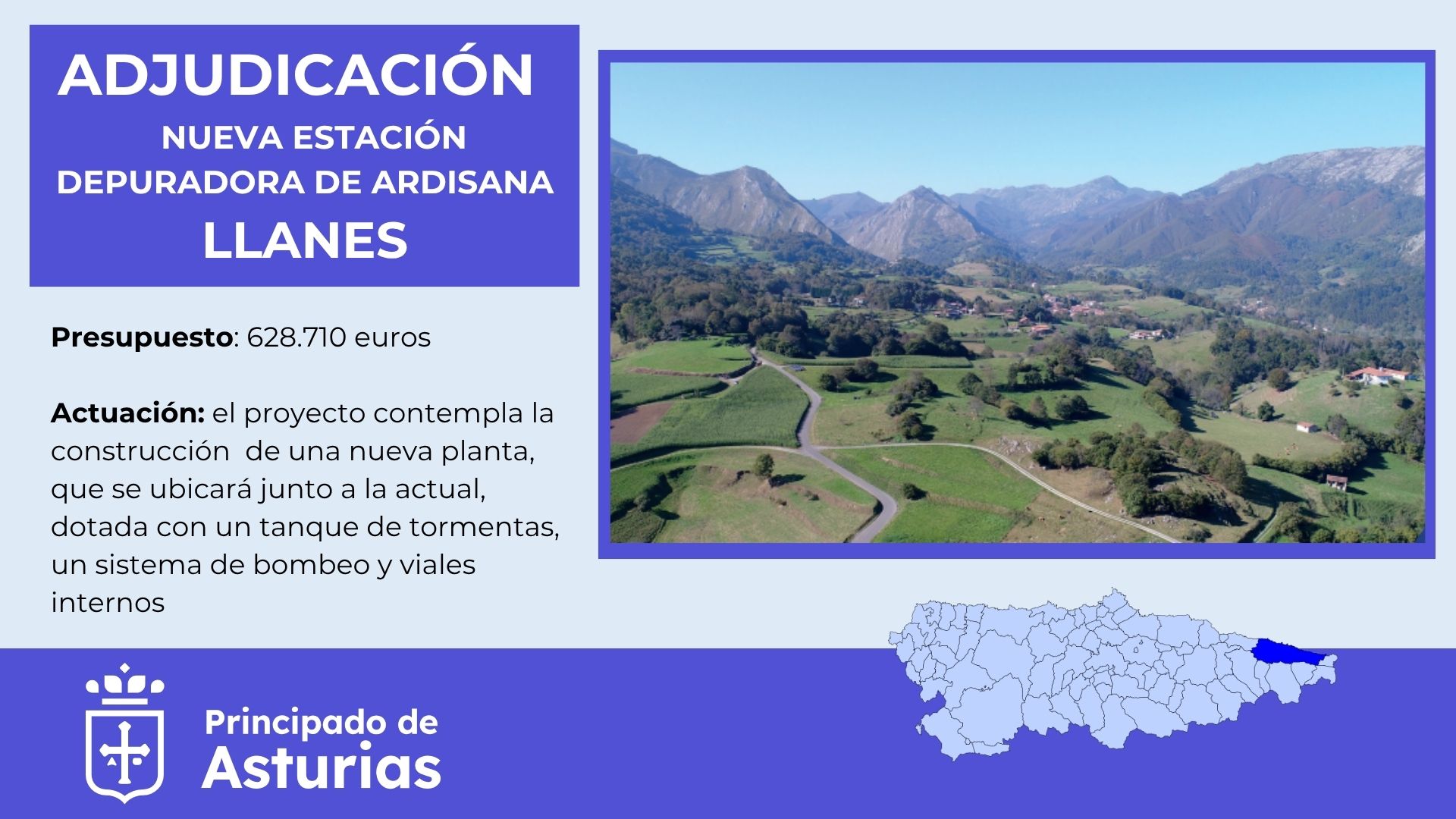 Imagen - Movilidad adjudica por 629.000 euros la construcción de la nueva depuradora de Ardisana, en Llanes