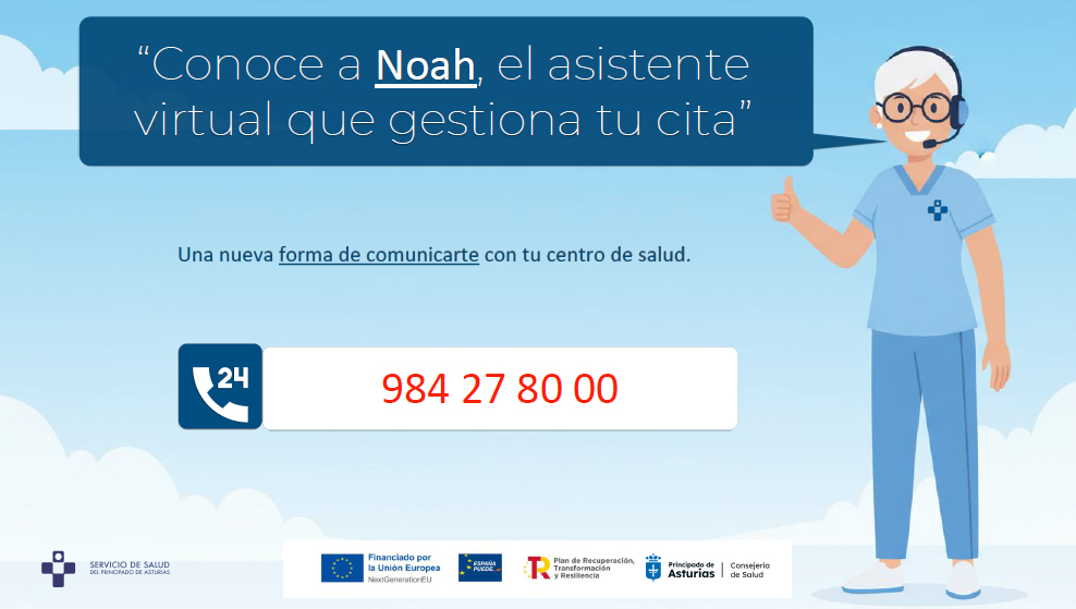 Imagen - Unas 150.000 personas de la comarca de Avilés podrán gestionar sus citas en primaria con el asistente virtual Noah desde mañana