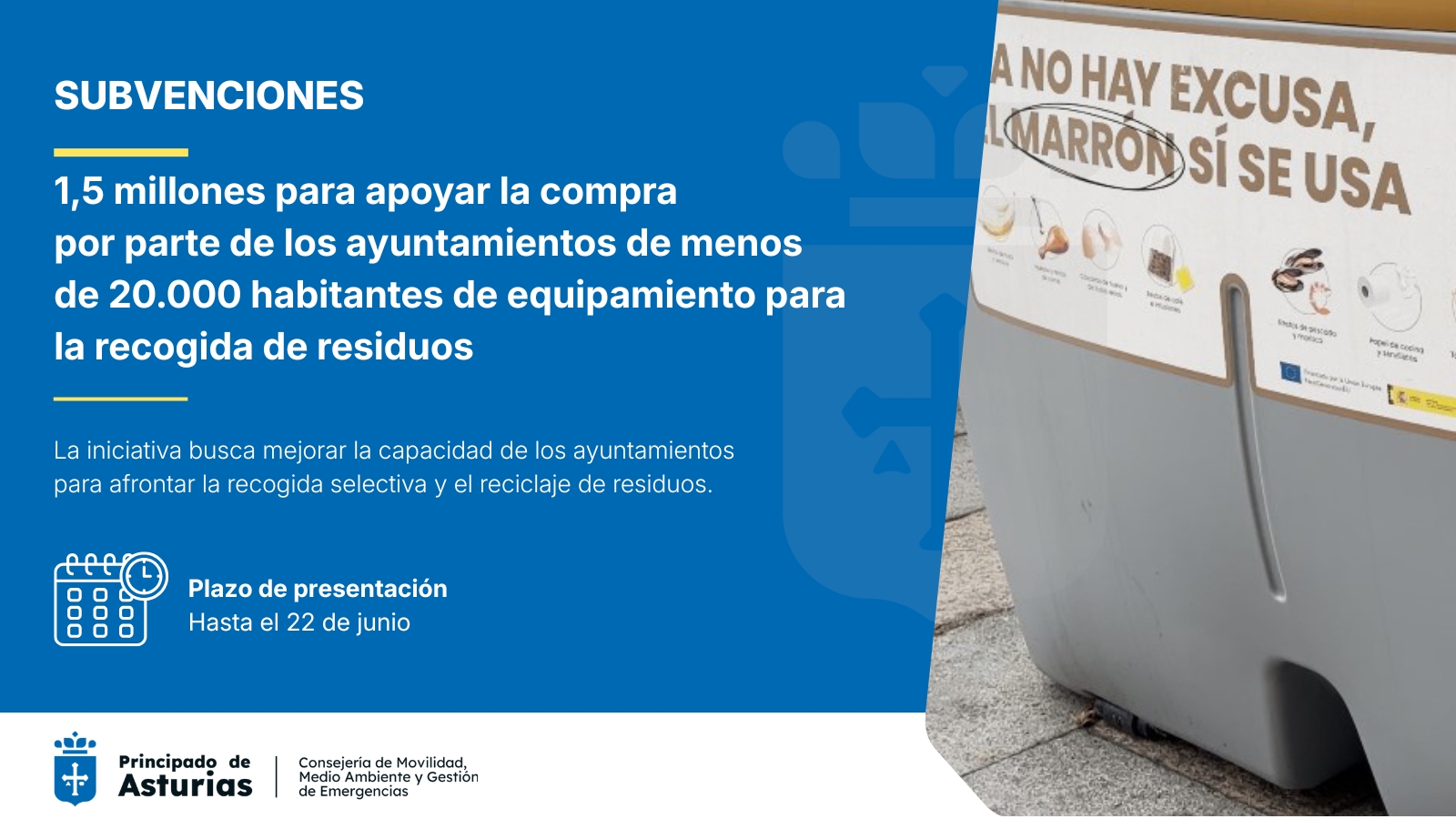 Imagen - El Principado destina 1,5 millones para la compra de equipamientos de recogida de residuos por parte de las entidades locales