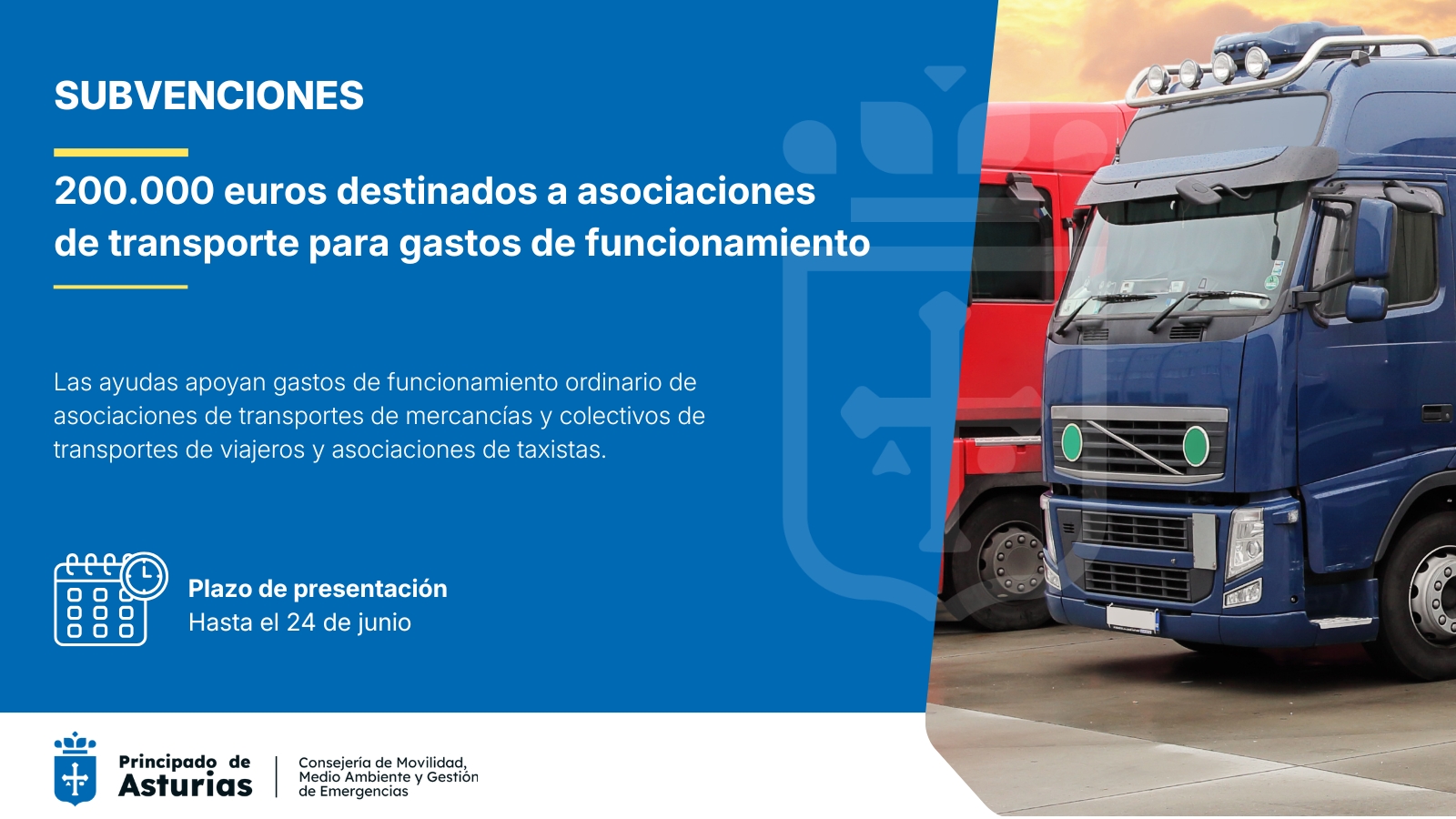 Imagen - La Consejería de Movilidad destina 200.000 euros a apoyar la actividad de las asociaciones profesionales de transportistas