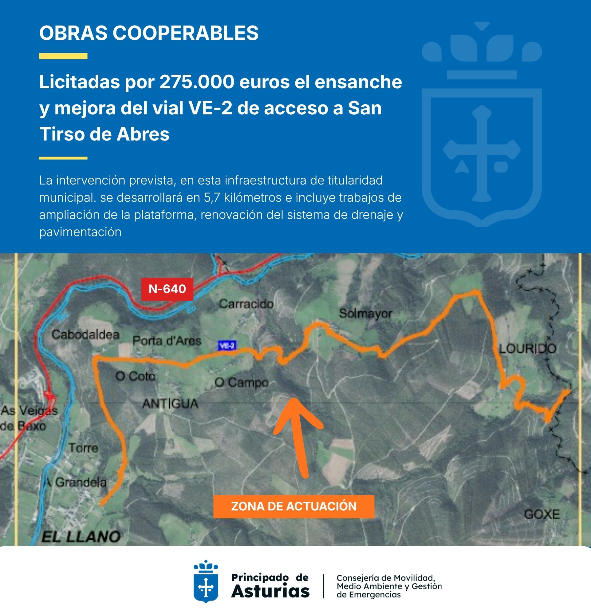Imagen - El Gobierno de Asturias invierte 275.000 euros en la reforma del vial de acceso a San Tirso de Abres