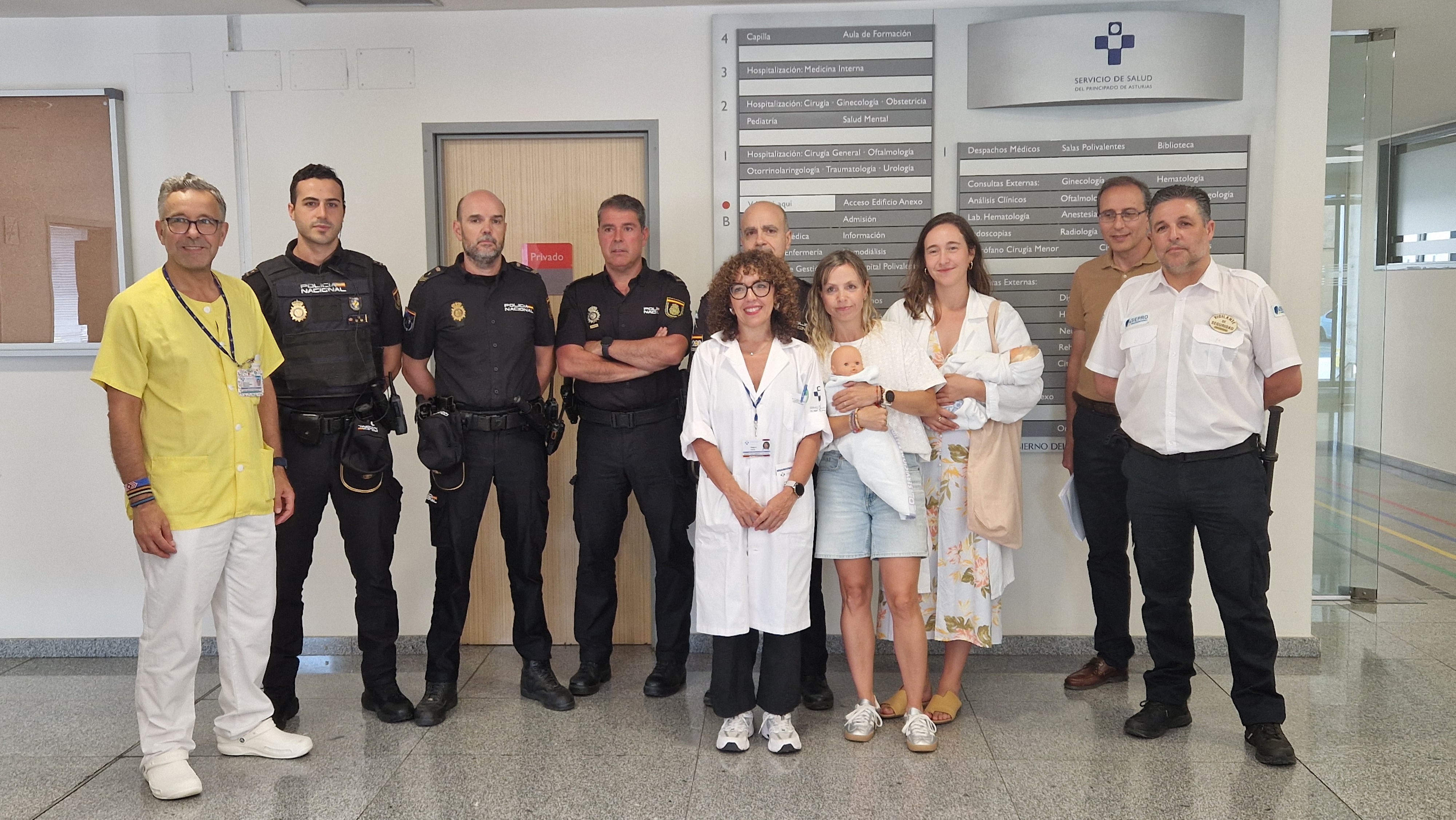 Imagen - El Hospital Valle del Nalón refuerza su seguridad y completa con éxito un simulacro de 'Código rosa' frente al robo de bebés