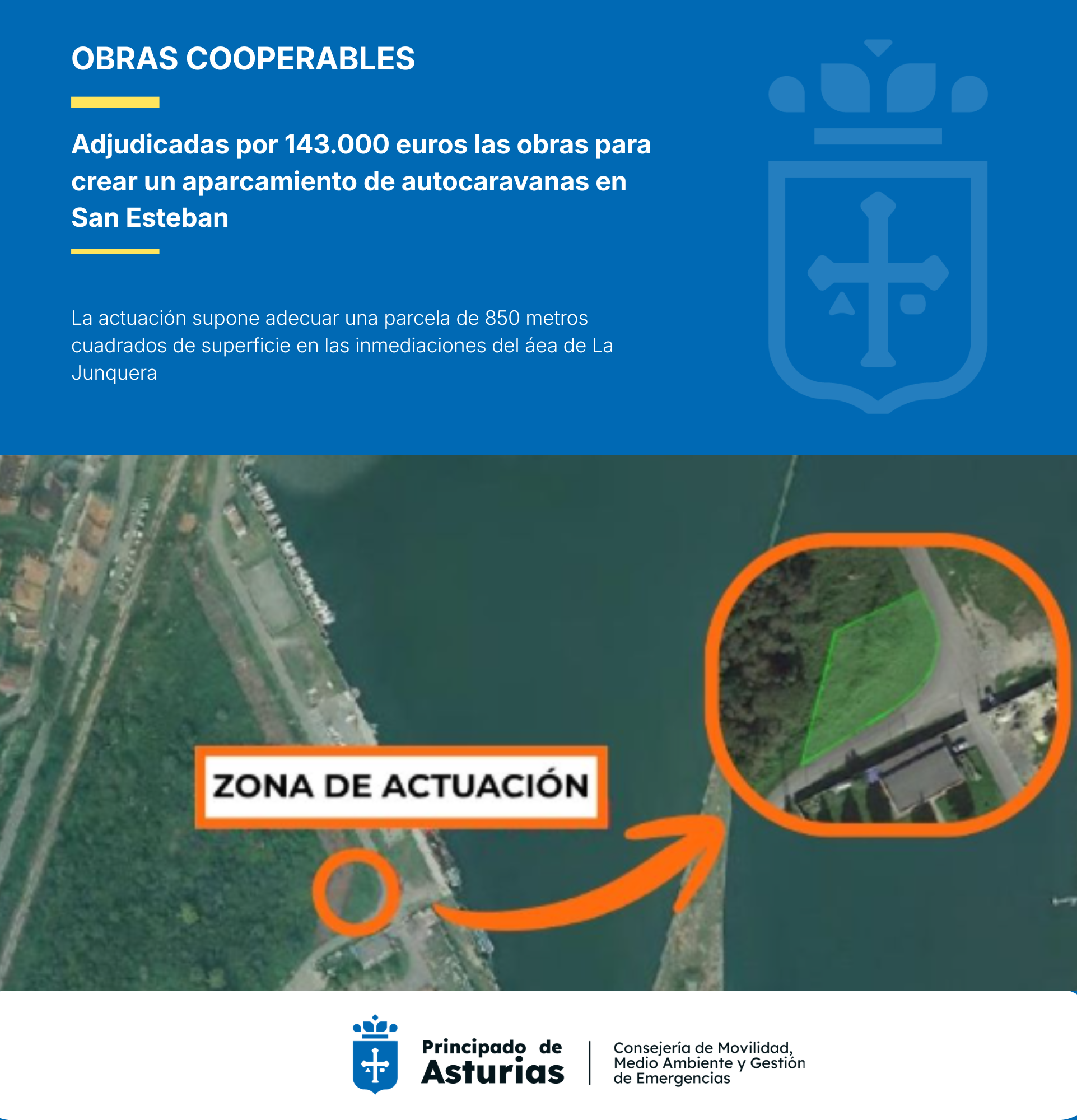 Imagen - El Principado destina 143.000 a la creación de un aparcamiento para autocaravanas en San Esteban, en Muros de Nalón