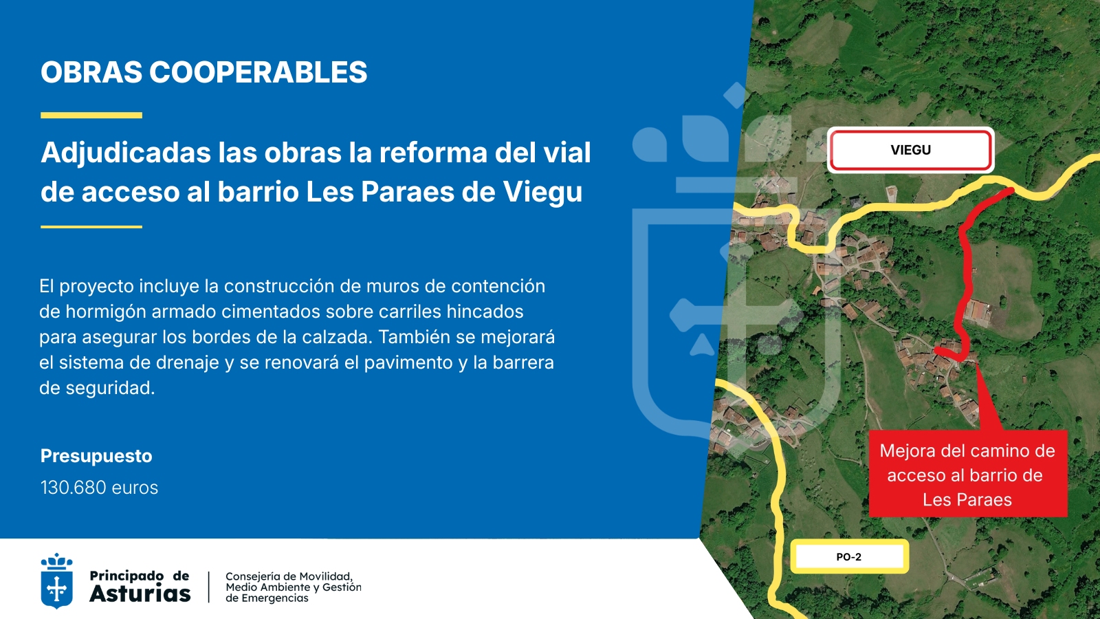 Imagen - Movilidad adjudica en 130.600 euros la reforma del vial de acceso al barrio de Les Paraes de Viegu, en Ponga