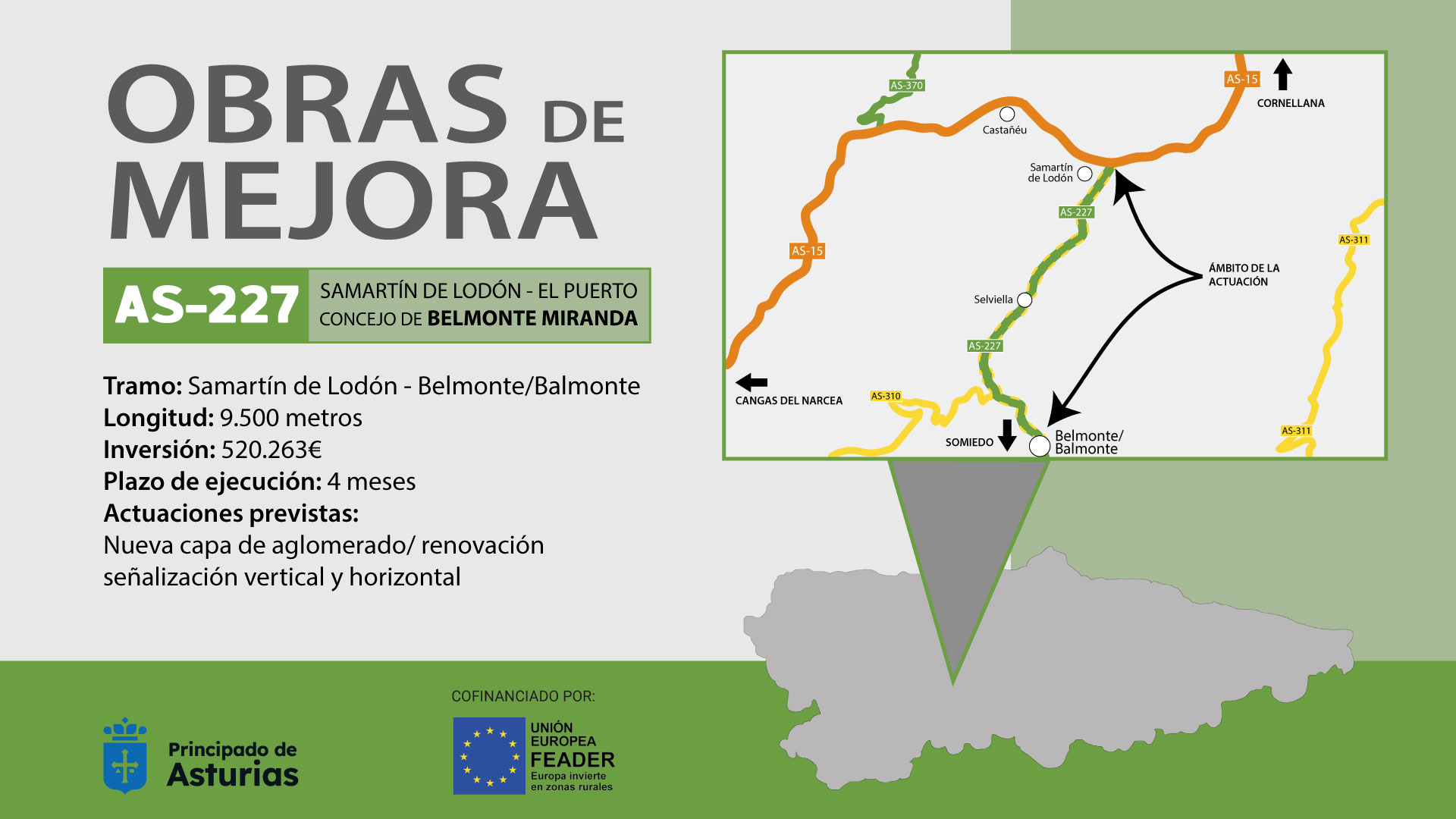 Imagen - El Gobierno de Asturias adjudica las obras de mejora de la carretera AS-227 por 520.000 euros